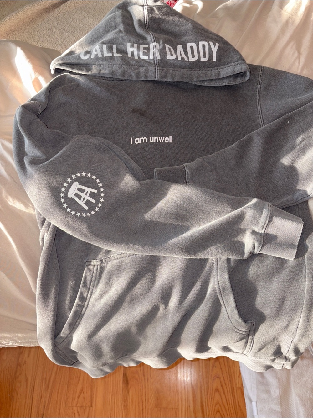 Barstool Call Her Daddy 'I Am Unwell' Gray Hoodie